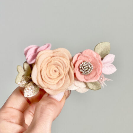 Coroa Flores Mini Peach Rosa