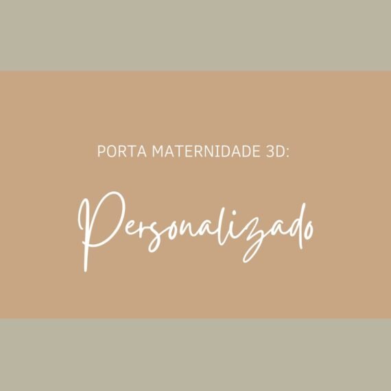 Porta Maternidade de Madeira 3D Personalizado