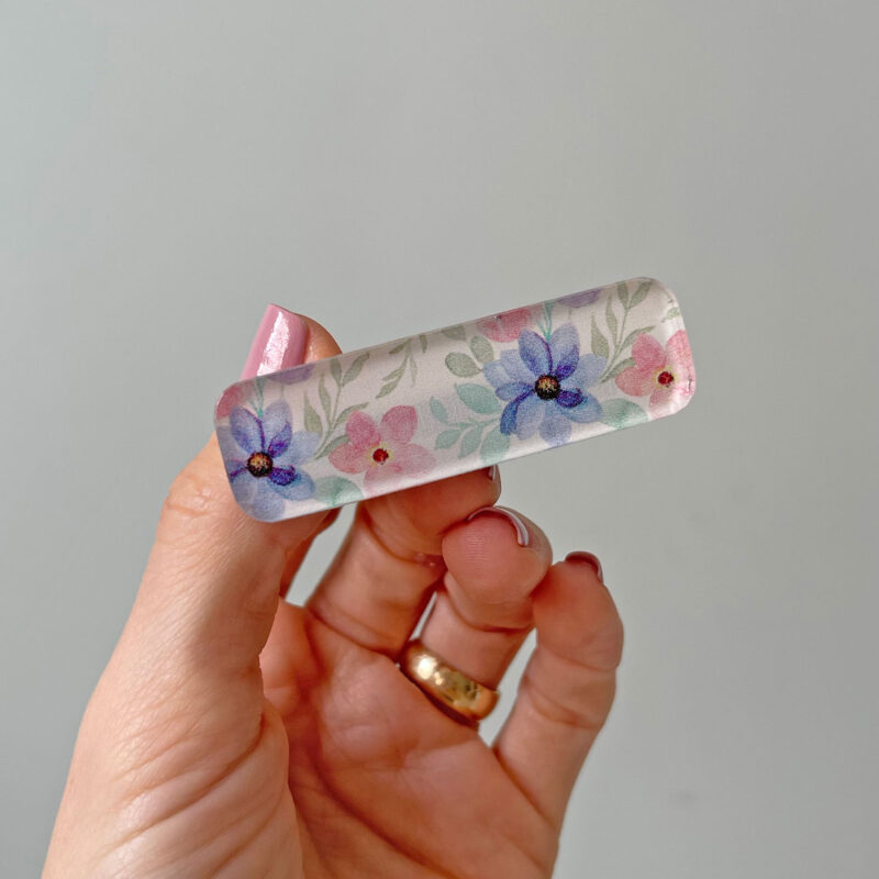 Barra de Cabelo Aquarelada Flores