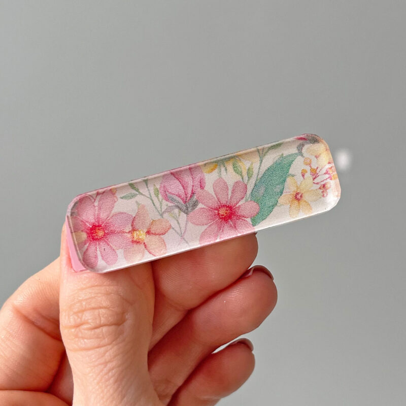 Barra de Cabelo Aquarelada Flores