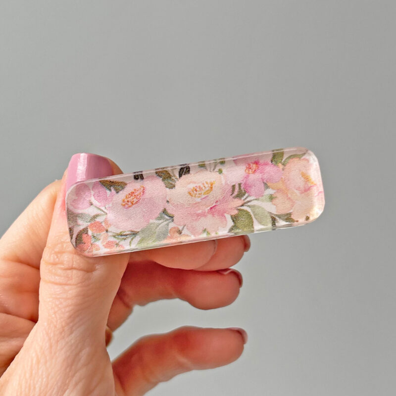 Barra de Cabelo Aquarelada Flores