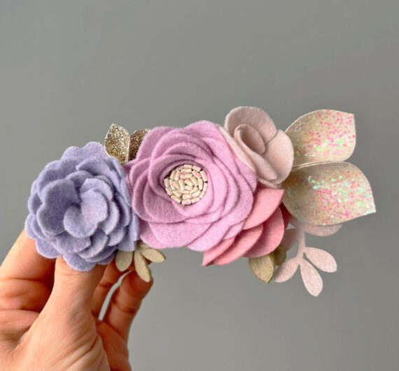 Coroa Flores Mini Lilás