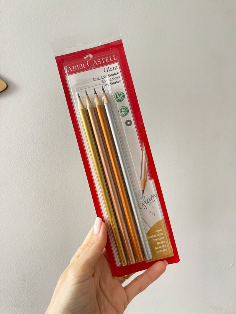 Lápis Personalizados Escrever Cromado