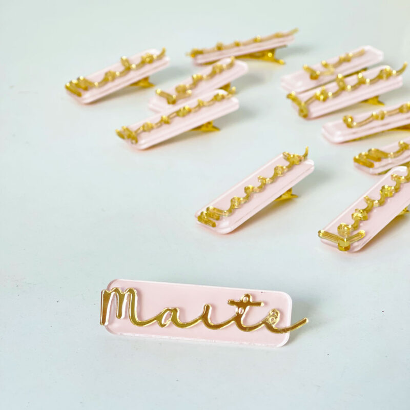 Barra de Cabelo Aquarelada Nomes