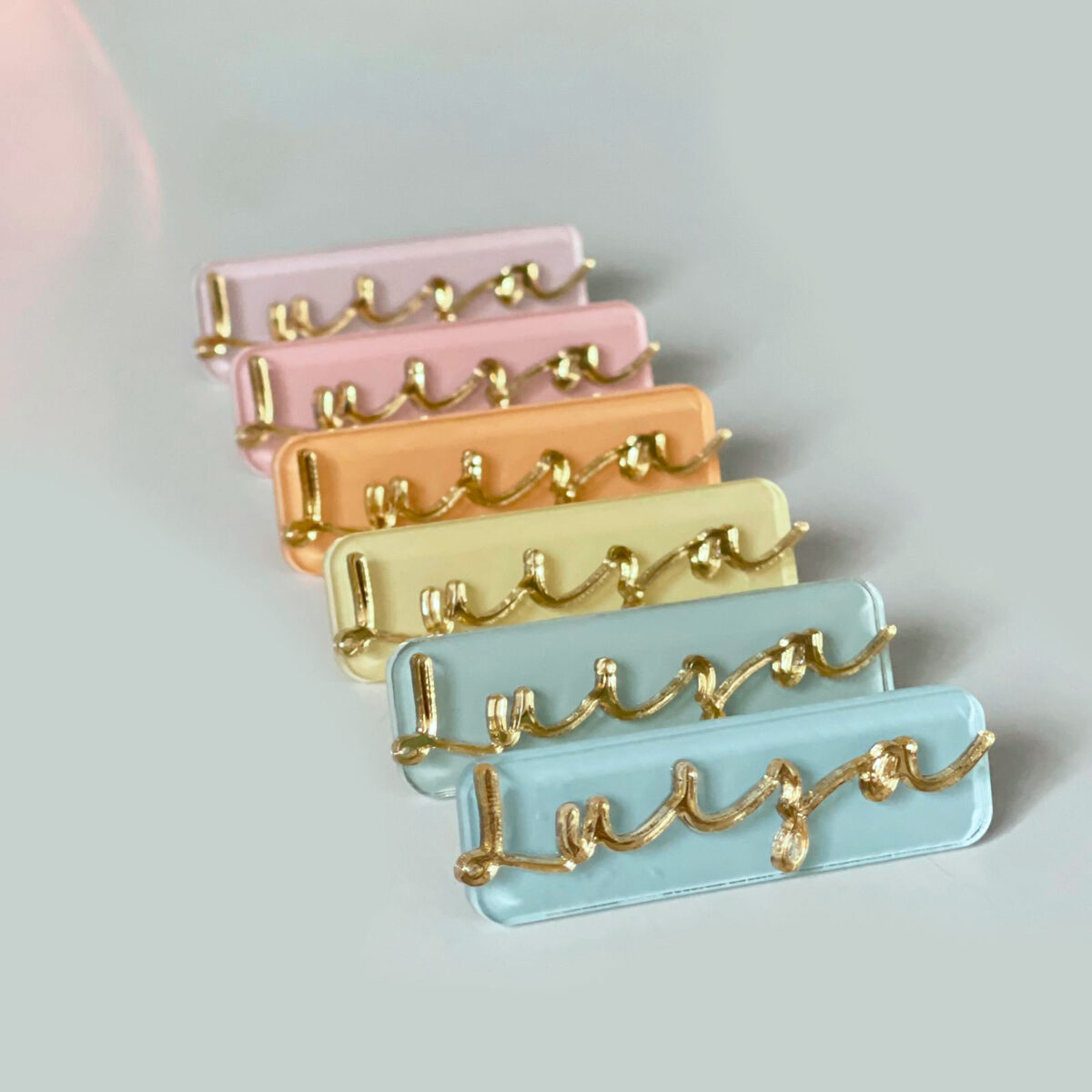 Barra de Cabelo Aquarelada Nomes