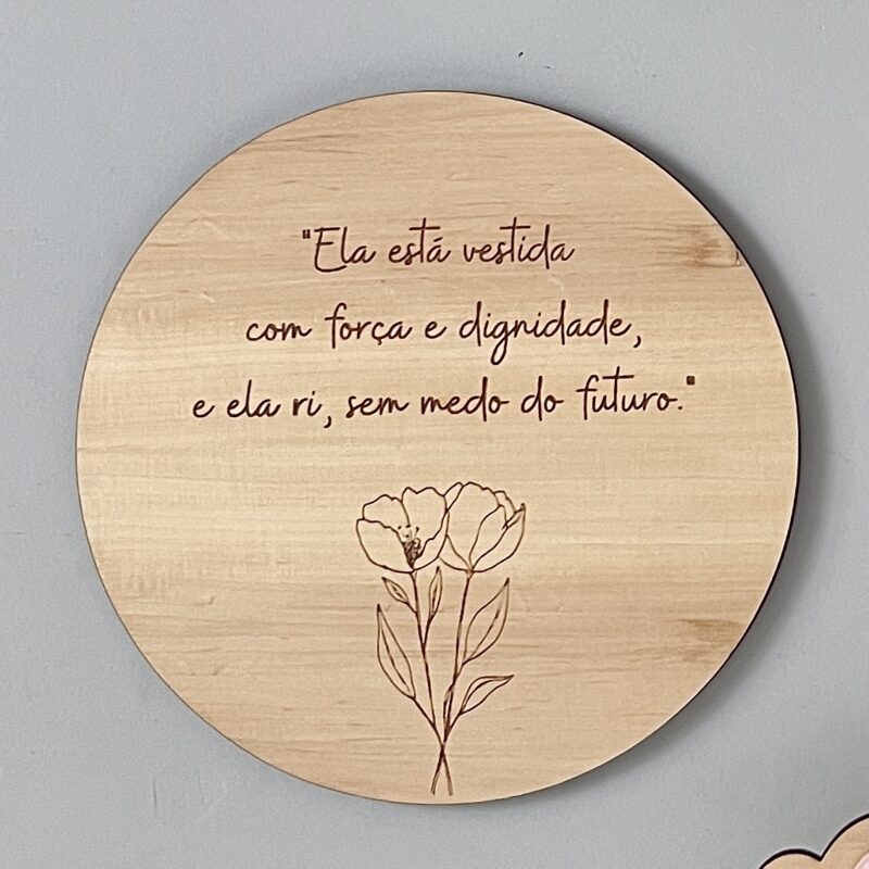 Placa Decorativa Flor