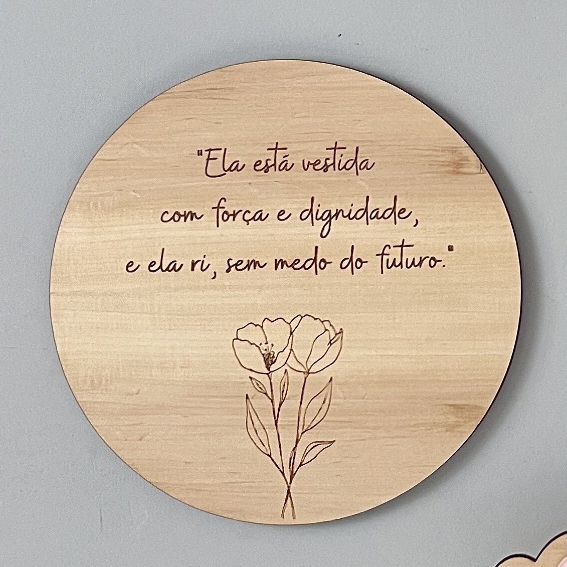 Placa Decorativa Flor