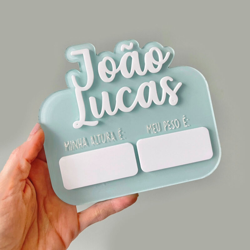 Placa Nascimento Simplificada Acrílico
