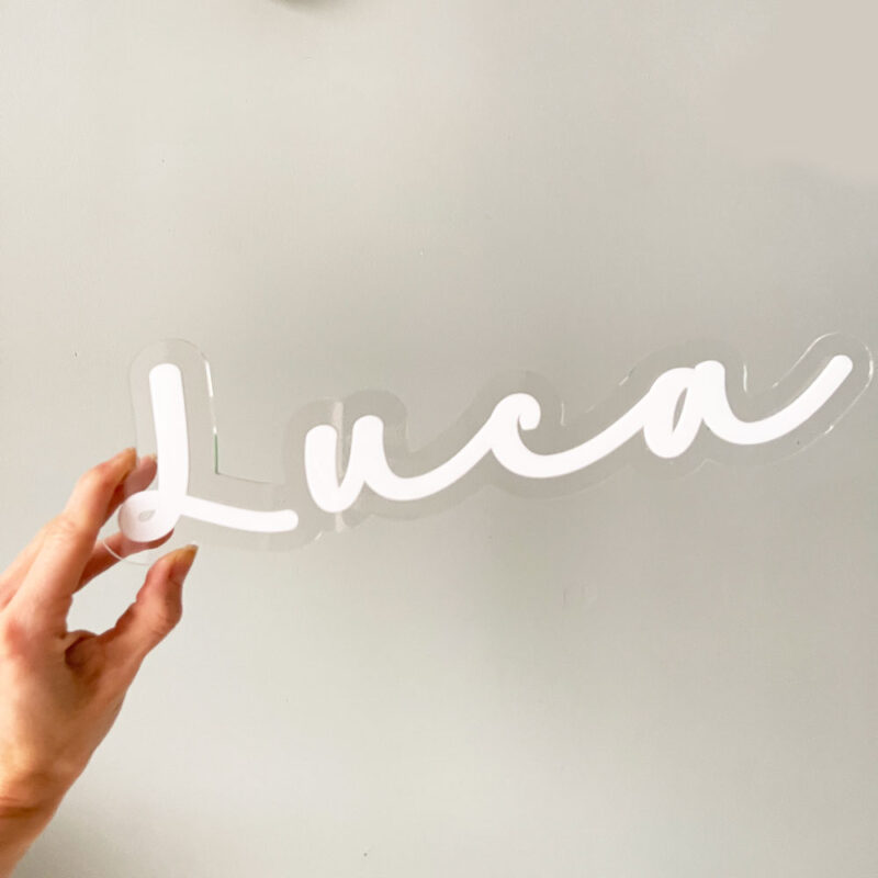 Nome Madeira Duplo Transparente