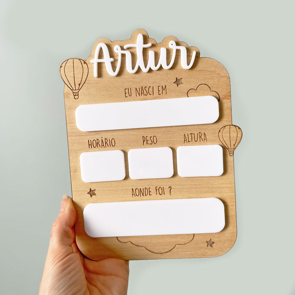 Placa Nascimento Céu