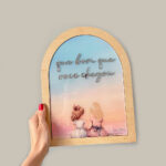 Porta Maternidade de Acrílico Moldura Meninas