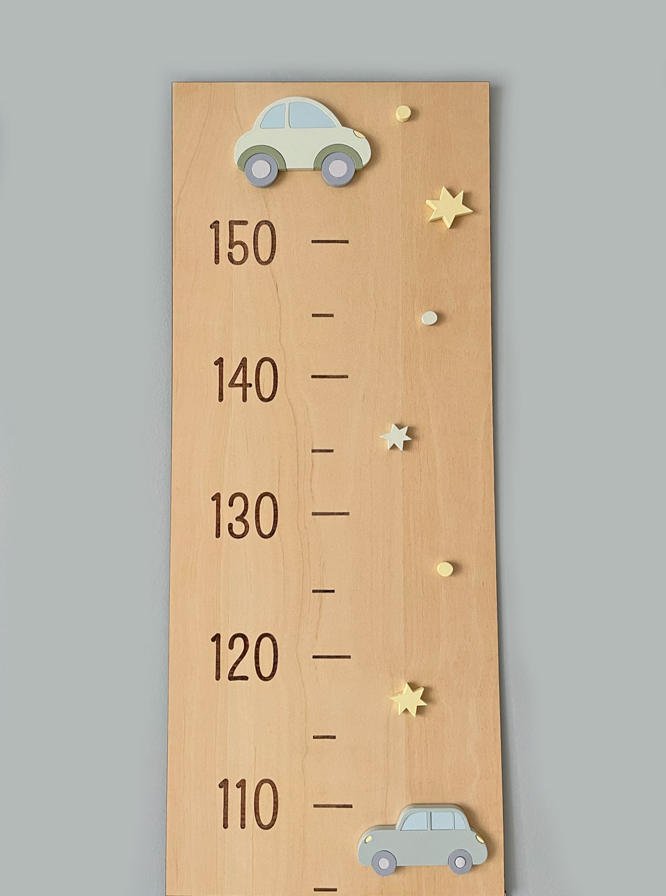 Régua de Crescimento Madeira Carros