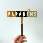 Topo de Bolo Acrílico Parabéns